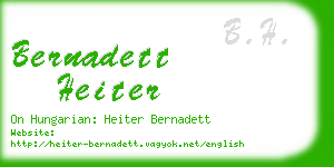 bernadett heiter business card